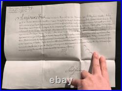 1777 brevet d'aumônier signé Louisde la citadelle de Besançon (25, DOUBS)