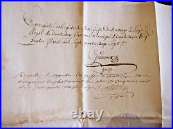 1787 brevet de bailli de chateauneuf sur cher par la marquise Marie de Lostange