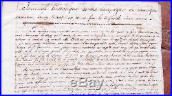 1802 ST DOMINGUE récit manuscrit 4 mois de combats contre TOUSSAINT LOUVERTURE