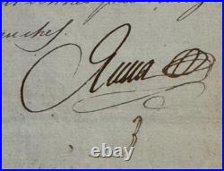 1804 Général Rusca Commandant Île d'Elbe Portoferraio Ordre signé