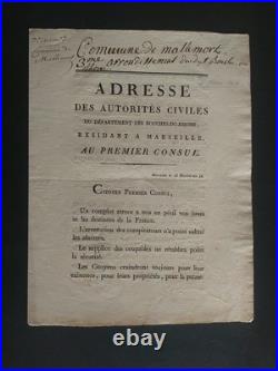 1804 appel au sacre de Napoléon Bonaparte, Bouches-du-Rhône (13) 1804 appel au sacre de Napoléon Bonaparte, Bouches-du-Rhône (13)