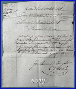 1808 ARMEE D'ITALIE s/ Lettre de l'Econome de l'Hopital de ROME / SUP RR