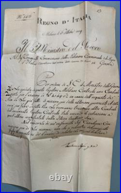 1808 SUP RR Lettre de MILAN (Royaume d'Italie) MINISTRO DEL TRESORIO