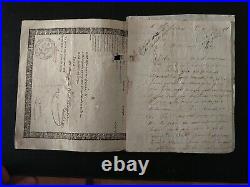 1814 1815, vieux papiers, garde nationale de l'Oise, Militaria