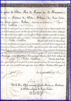 1816 LOUIS distinction Chevalier à l'Ordre de St Louis