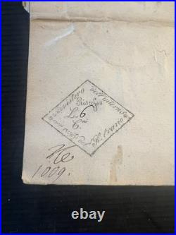 1827 Document royal signé CHARLES-FÉLIX Roi de Sardaigne sceau sec SAVOIE