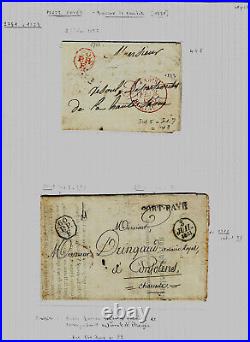 1829-1843 Lot de lettres rares marques postales cachets postal pour revente
