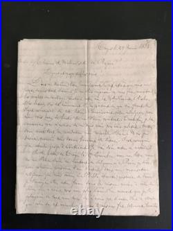 1835, longue lettre d'un pasteur de Troyes, récit de son mariage, Protestantisme