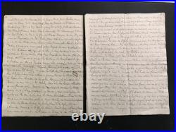1835, longue lettre d'un pasteur de Troyes, récit de son mariage, Protestantisme