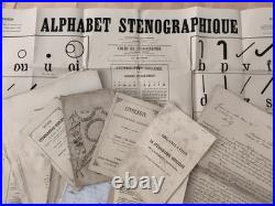 1848-1873 Ensemble de documents sur la sténographie
