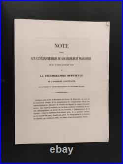 1848-1873 Ensemble de documents sur la sténographie