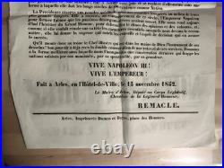 1852 affiche pour la proclamation de Napoléon III comme empereur, Arles (13)