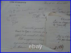 1860 Fort lot de + 70 documents sur la construction du Canal de Gap Hautes Alpes