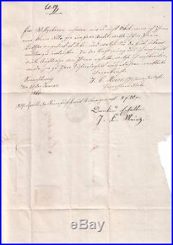 1860 Letter of Braunschweig Othfresen. Signed G. Lamy gesehen von Behr