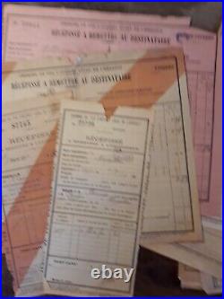 1870 à 1930 Chemin de fer français Collection de 72 documents fiscaux