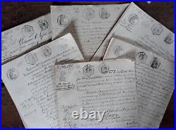 1871/1872 Col de 26 timbres fiscaux humides Type Timbre