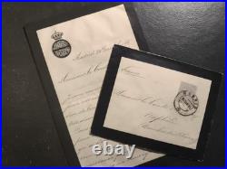1885 lettre autographe de la reine Isabelle d'Espagne suite au décès du roi