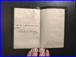 1885 lettre autographe de la reine Isabelle d'Espagne suite au décès du roi