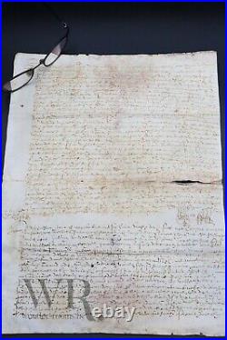 18 Mai 1621 Pontchâteau Superbe grand Manuscrit 2 pages