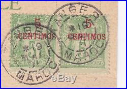 1901 Tres Rare Paire 5c Vert Sur Jaune Cote Sup 680 Euros