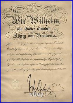 1901 Wilhelm II (Kaiser) Signé Décoration Ordre Pour Sir Frederick Ponsonby