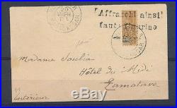 1904 Lettre MADAGASCAR Moitié de N°91 30c Diego Suarez Affranchi ainsi P2914