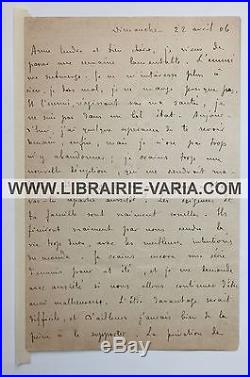 1906 Remy de Gourmont La plus belle lettre d'amour Georgette Avril LAS autograph