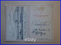 1906. Trade card publicité champagne Bouché (Mareuil sur Ay. Les Goisses)