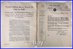 1920 Near De L'Est Relief Armenie Syrie 2 Lettres Nj Gouverneur Proclamation