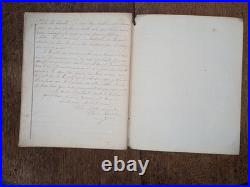 1 cahier manuscrit Définitions, lettres et compositions pédagogiques 1869