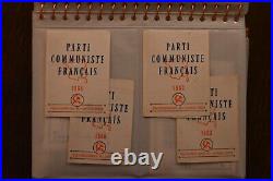 1 lot de cartes d un adhérent au Parti communiste et à la CGT
