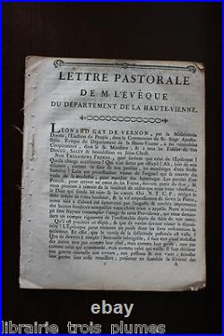 1er mai 1790 Limoges Lettre pastorale Gay de Vernon Constitution civile Clergé