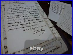 23 lettres Dupont de l'Eure, né 1767-mort 1855, signées, privées et à Mr de Cruzy