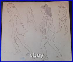 2 Dessins Originaux de Jules PASCIN Cachet Atelier