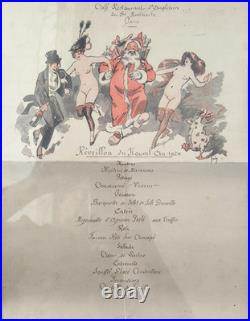 2 Menus Erotiques Hotel D'angleterre Montmartre Paris 1924 1928