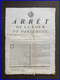 4 Documents 18ème Siège Louis XV. Vers 1750 Cour Parlement Document Originaux