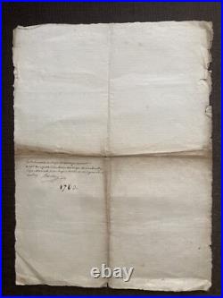 4 Documents 18ème Siège Louis XV. Vers 1750 Cour Parlement Document Originaux
