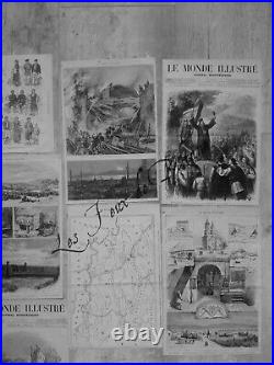 52 gravures guerre Turco Serbe 1876 Lot prints Turko Serbian War Turkey Serbia