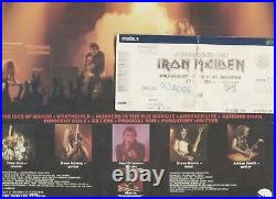 5 Autograph Group IRON MAIDEN sur Pochette LP 33T KILLER 1981 + Ticket Concert