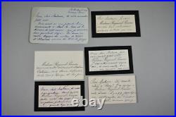 5 cartes de visite manuscrites et 6 lettres, signées Henriette Poincaré 1913