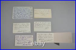 5 cartes de visite manuscrites et 6 lettres, signées Henriette Poincaré 1913