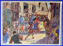 6 Anciennes Cartes Scolaires Recto Verso Collection ROSSIGNOL (56cmx76cm)