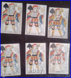 6 cartes à jouer XVIII° Portrait de Paris valet de pique nom du cartier
