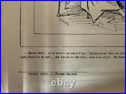 6 grandes feuilles de rouleau d'imprimerie XIXe, Typographie de E Plan et Cie, 8