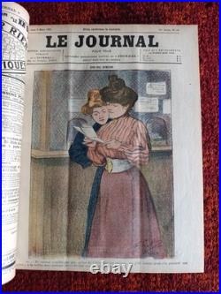 91 Magazines illustrés LE JOURNAL Pour Tous Relies 1902- 1903-1904-1905