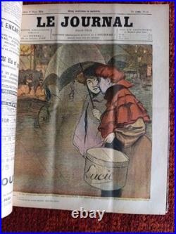 91 Magazines illustrés LE JOURNAL Pour Tous Relies 1902- 1903-1904-1905
