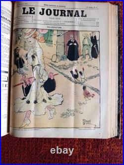 91 Magazines illustrés LE JOURNAL Pour Tous Relies 1902- 1903-1904-1905