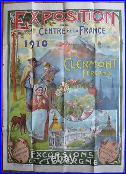 AFFICHE Exposition du Centre de la France CLERMONT FERRAND 1910 par TAILHANDIER