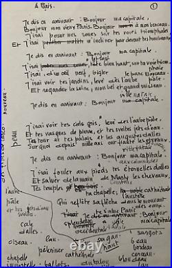 ALBERT FEUILLASTRE (1896-1976) Rare poème manuscrit (404)