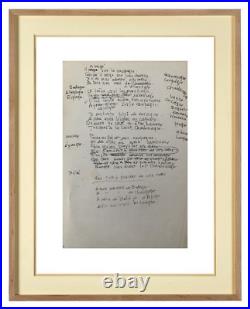 ALBERT FEUILLASTRE (1896-1976) Rare poème manuscrit (408)